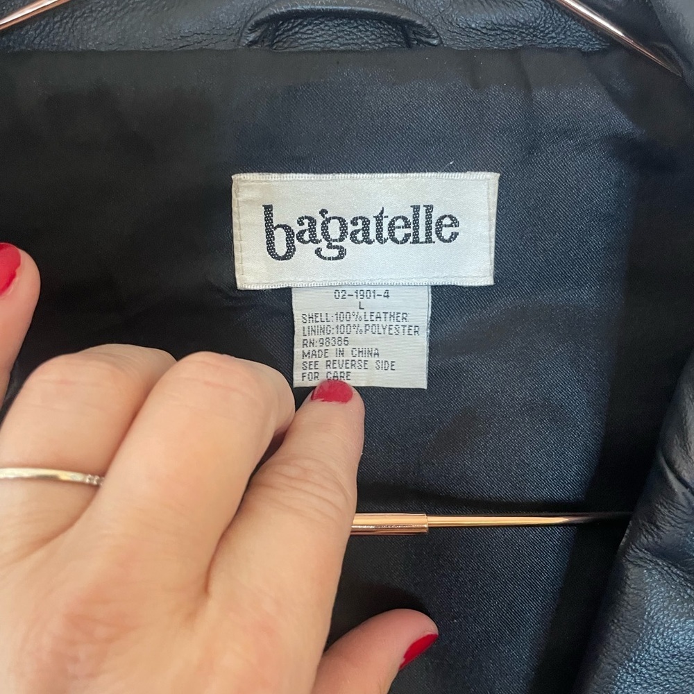 Bagatelle Black Leather Jacket - Picture 5 of 8